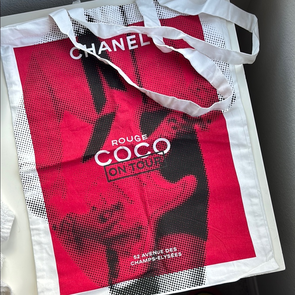 Chanel Red and White COCO Bag